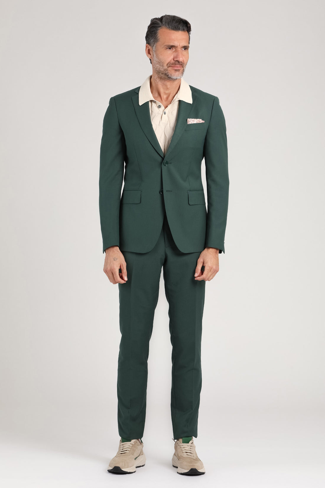 abito verde scuro uomo