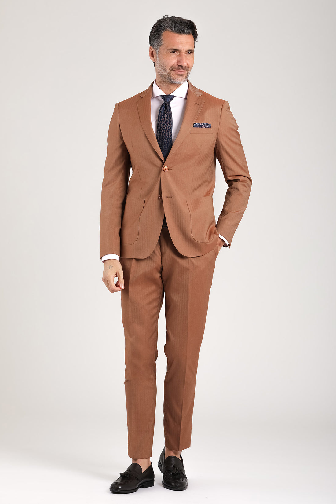 abito marrone da uomo drop 7