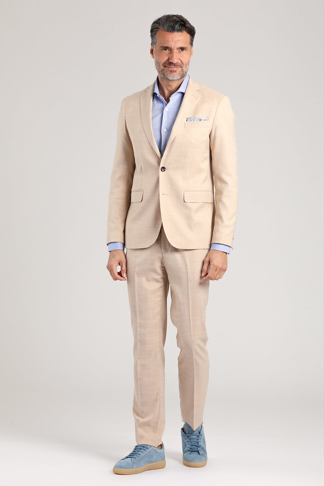 abito da uomo beige drop 7