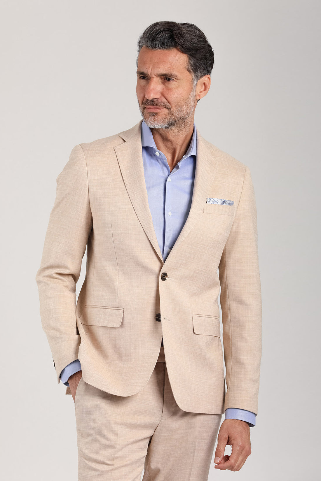 abito da uomo beige drop 7