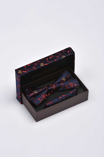 Bow tie with silk pocket square