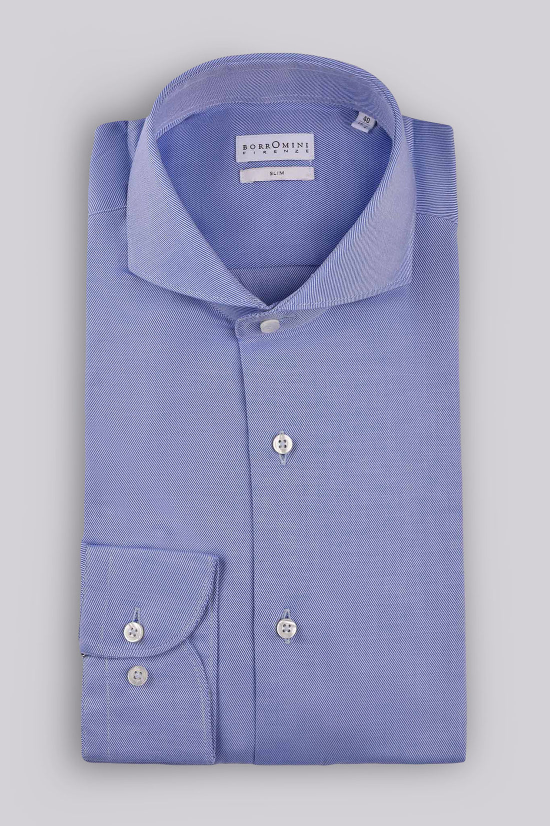 Camicia collo francese - Celeste