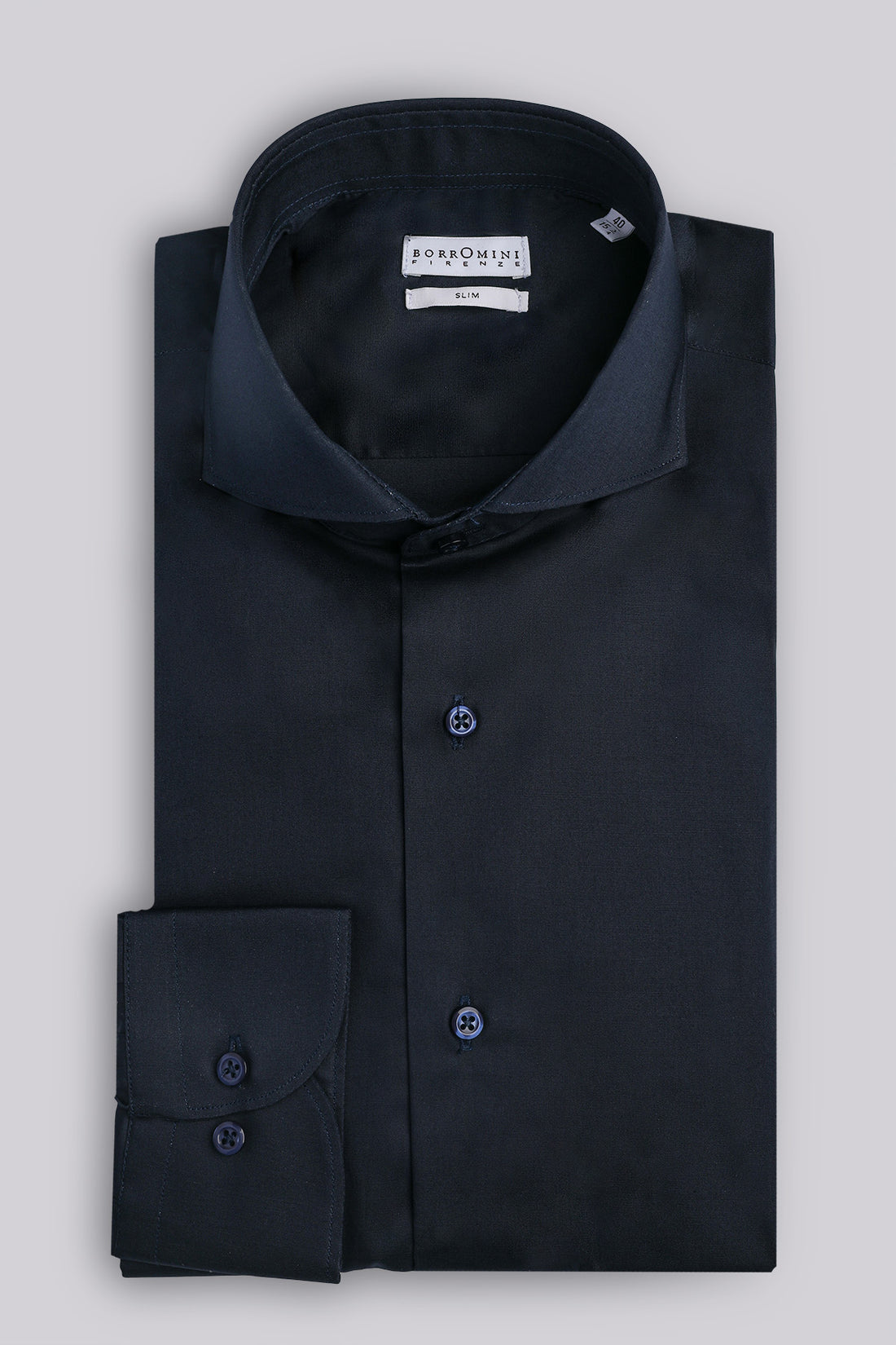 Camicia collo francese - Blu