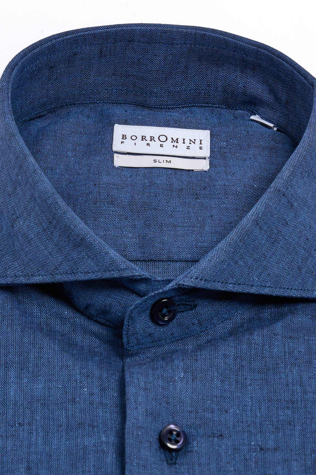 Camicia da uomo in lino Modello Francia ORI200 blu-B025