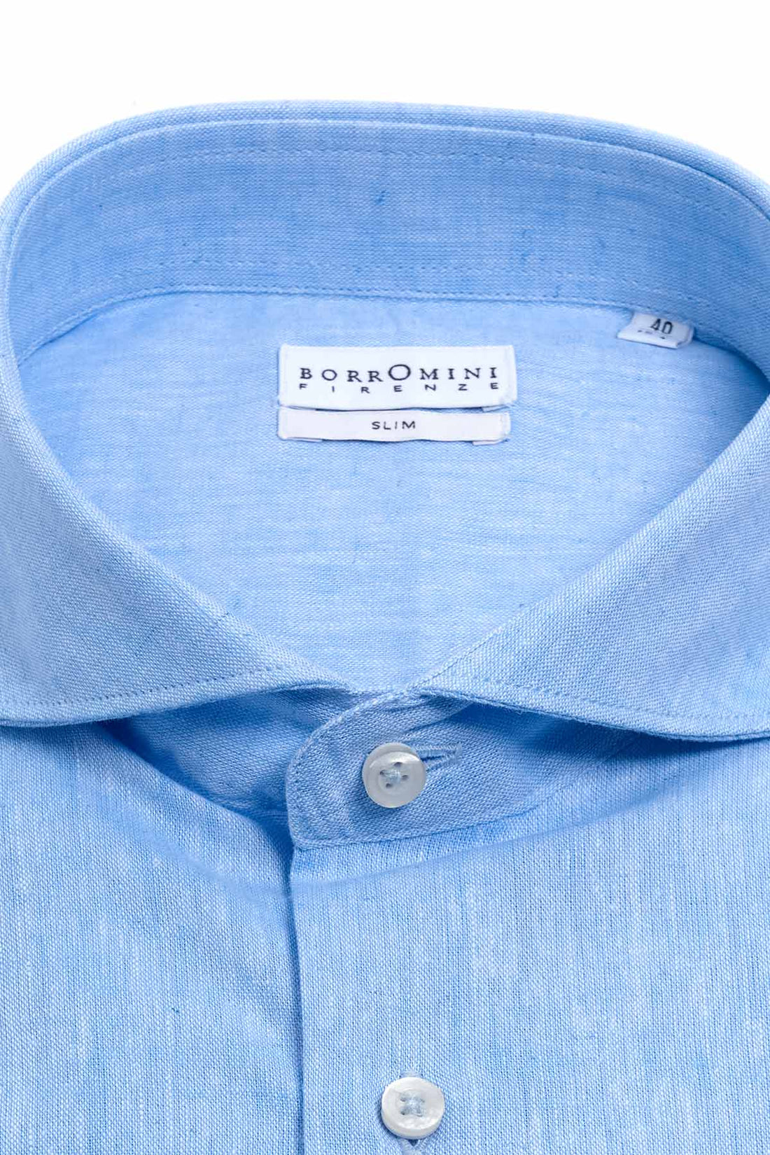 Camicia da uomo in lino Modello Francia ORI200 celeste-B002