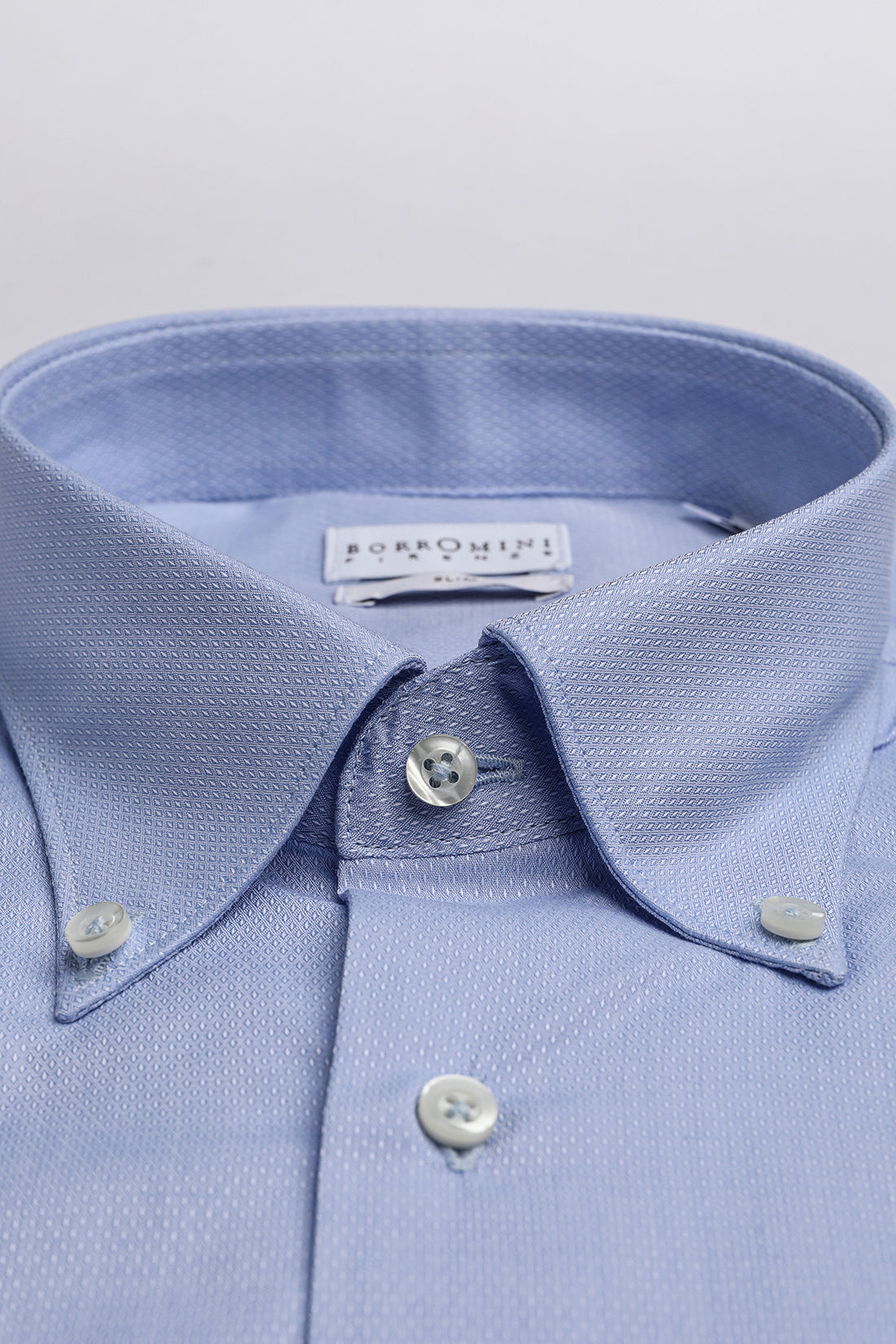 Camicia button-down con micro trama