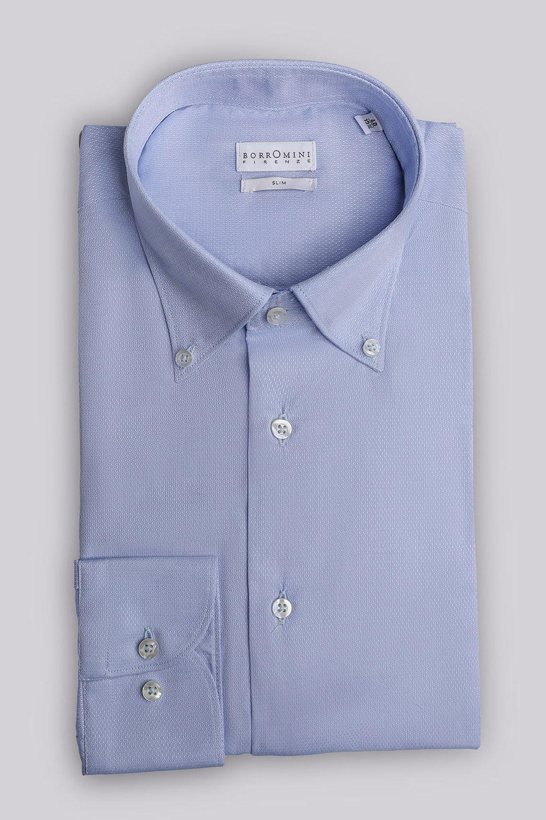 Camicia button-down con micro trama