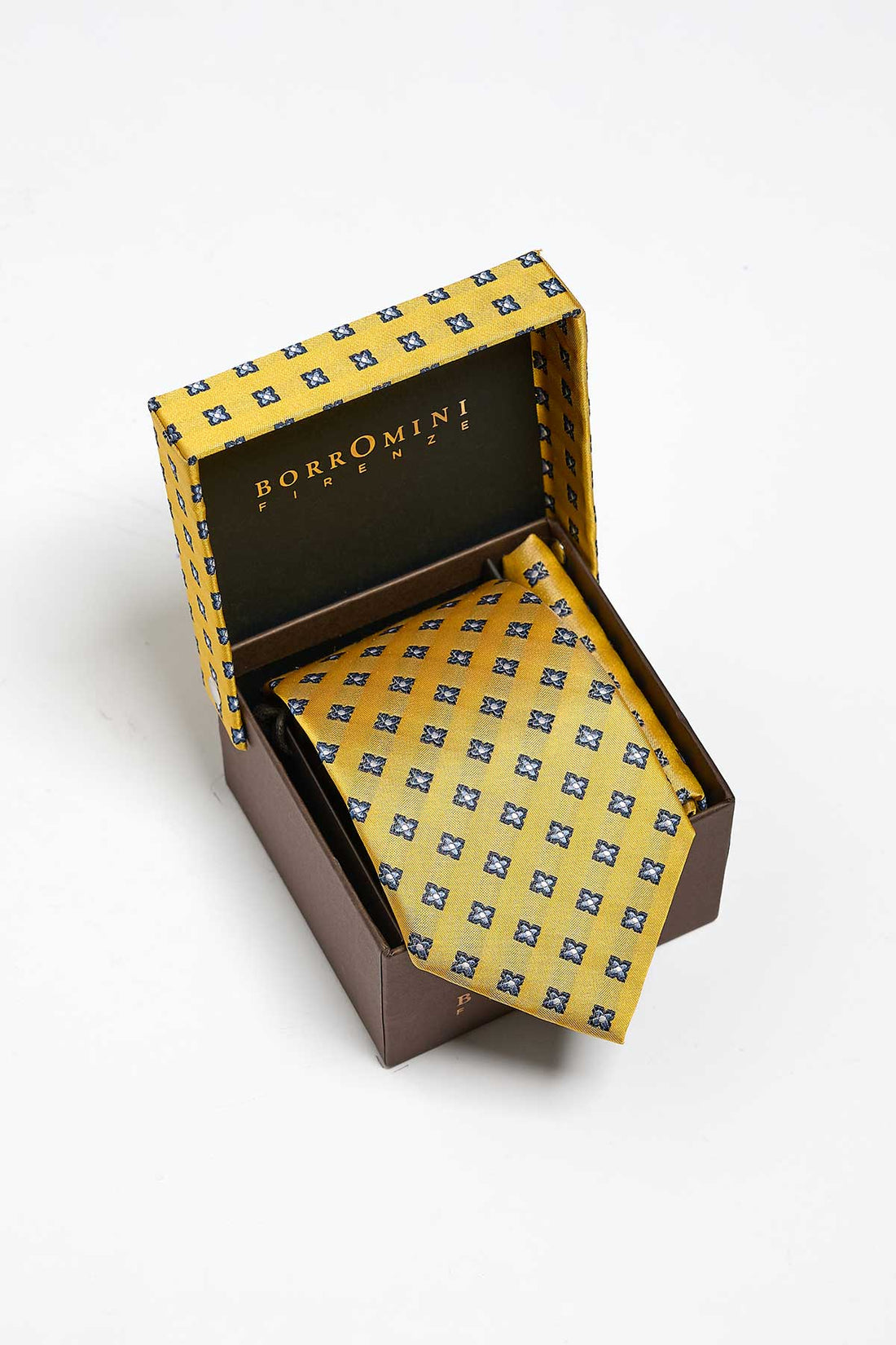 Cravatta da uomo in seta con pochette BOX-36C