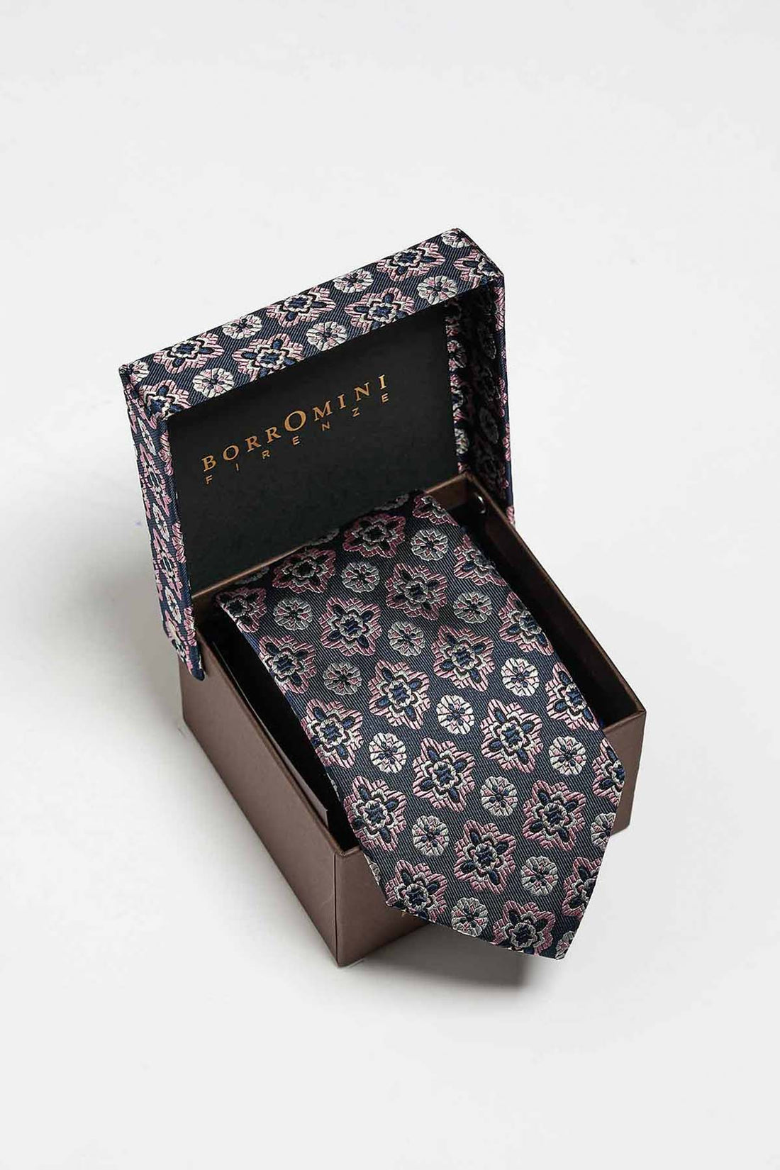 Cravatta da uomo in seta con pochette BOX-41C