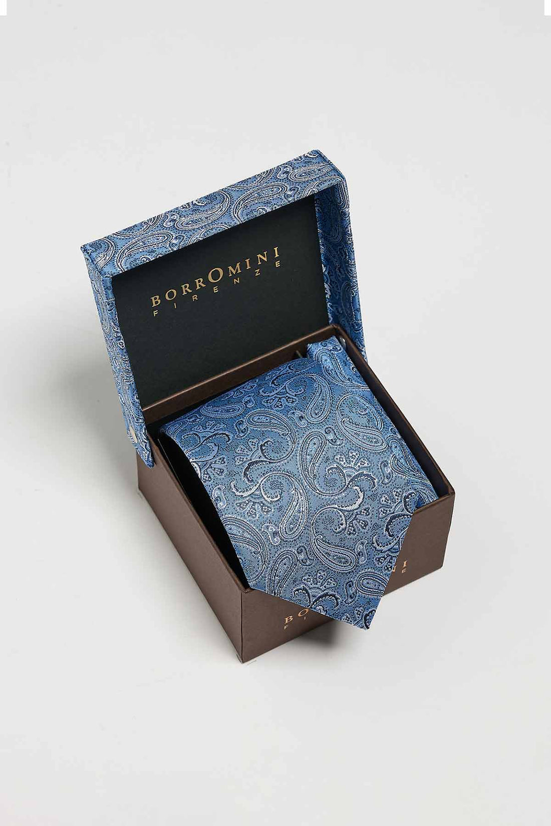 Cravatta da uomo in seta con pochette BOX-44C