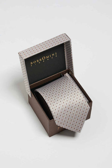 Cravatta da uomo in seta con pochette BOX-48C