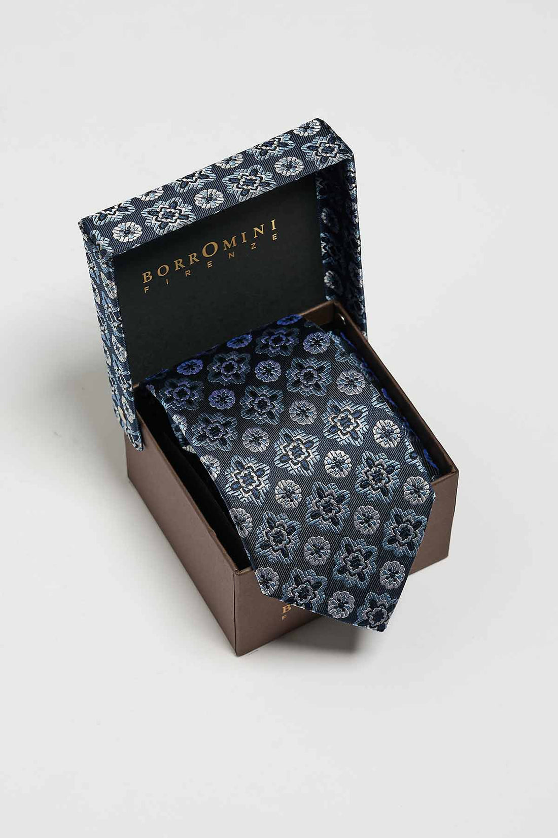 Cravatta da uomo in seta con pochette BOX-53C