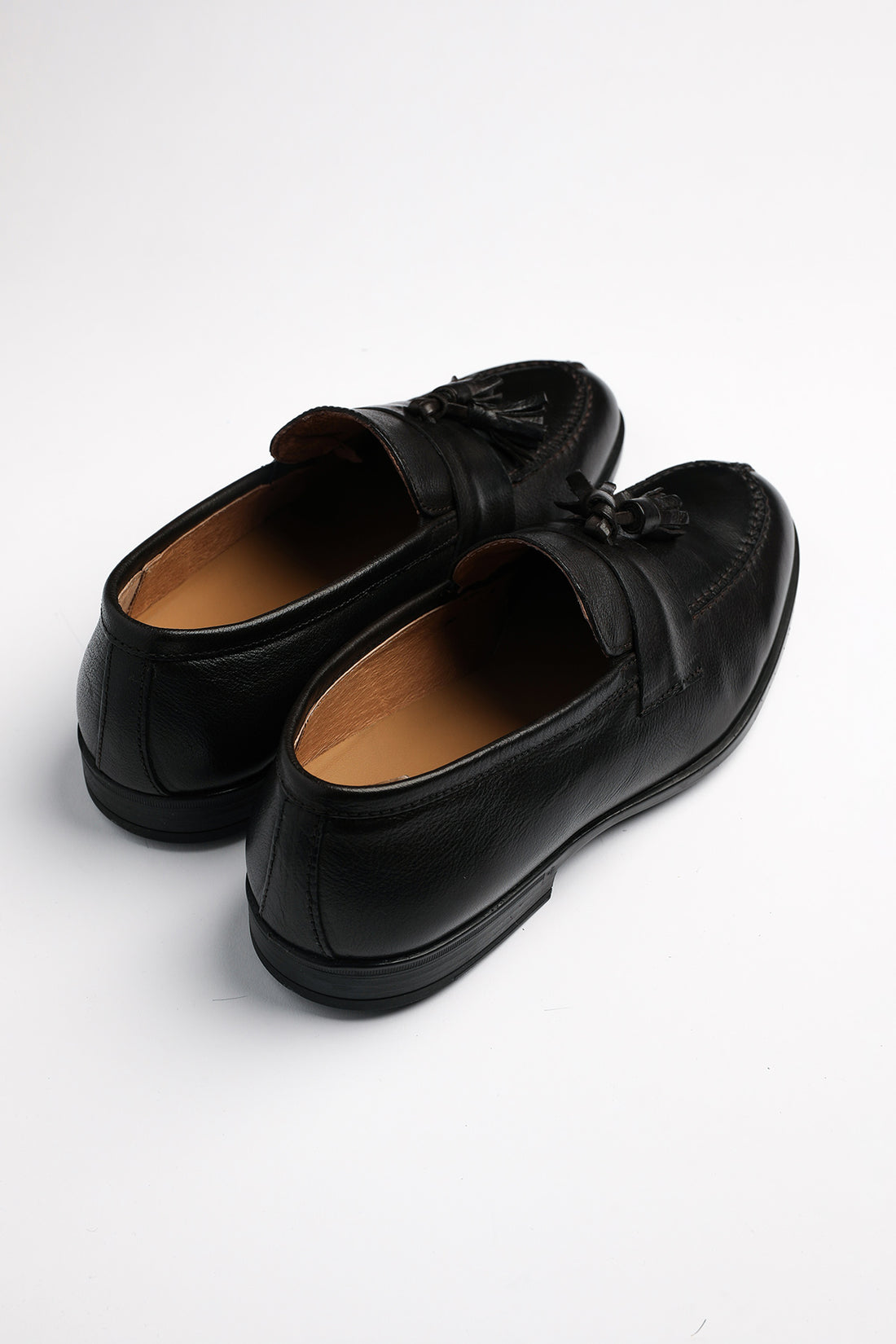 Mocassino con nappe colore testa di moro