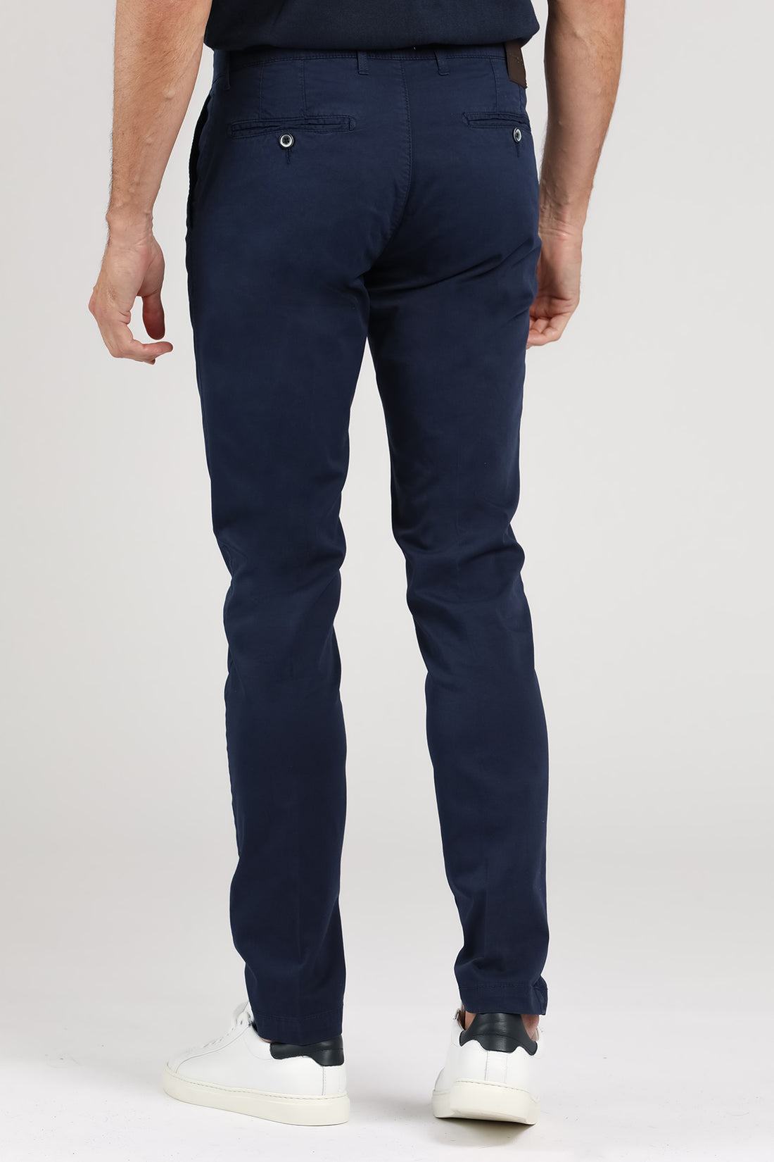 Pantalone chino tinto basic colore blu da uomo