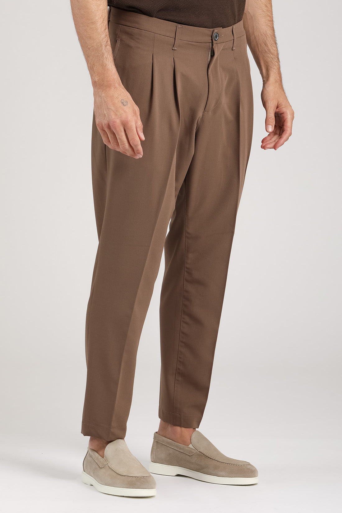 Pantalone doppia pince da uomo