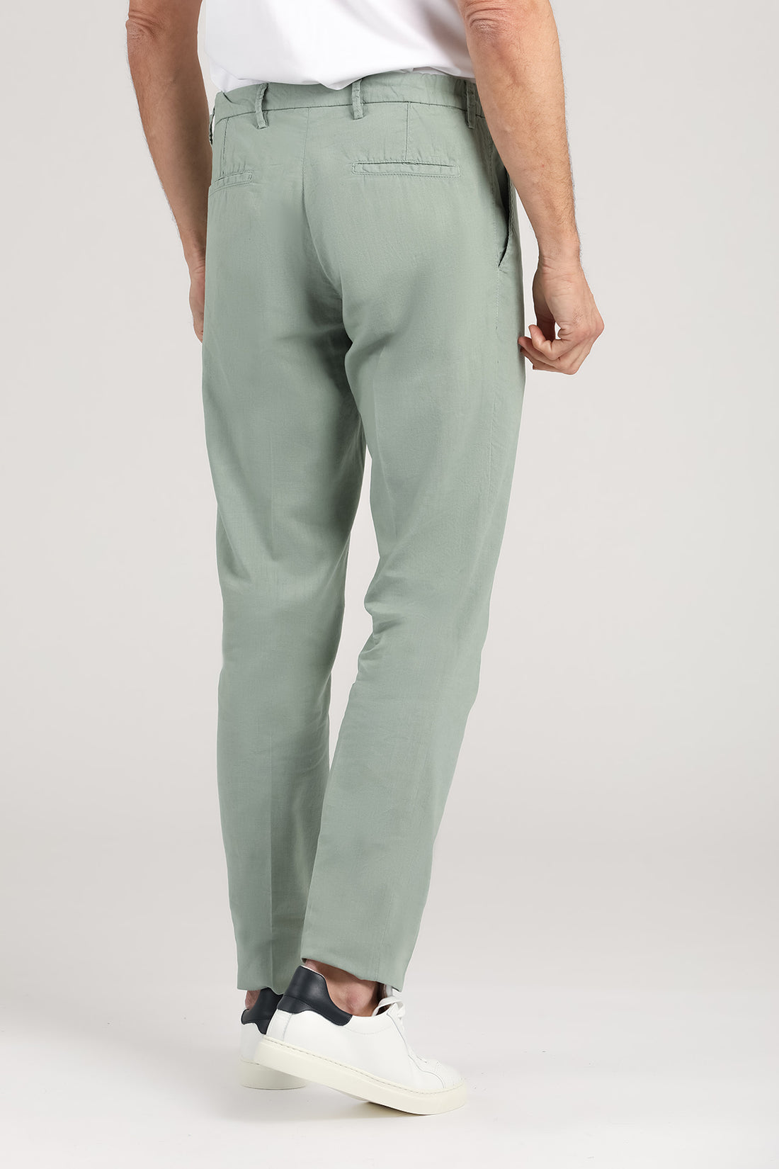 Pantalone di lino color iceberg