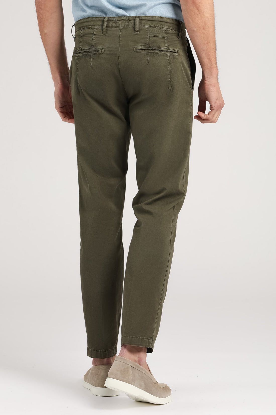 Pantalone chinos tasca a filo slavato - Militare