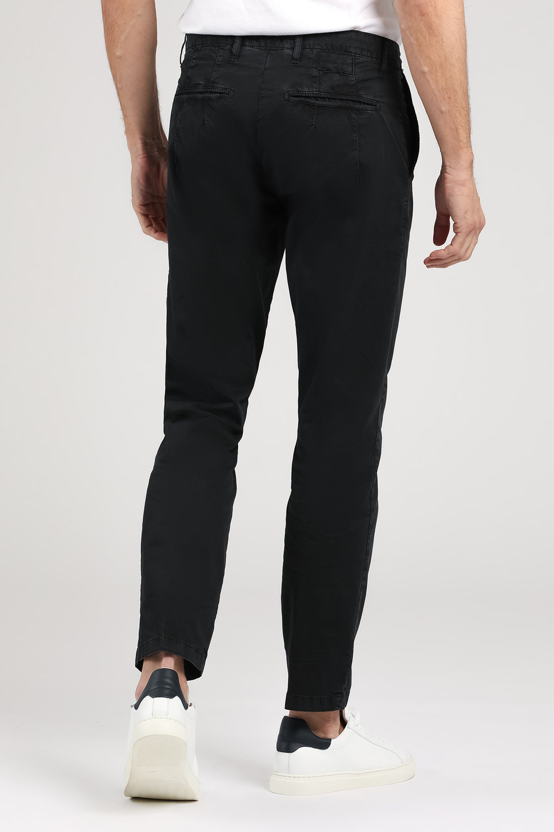 Pantalone chinos tasca a filo slavato - Nero
