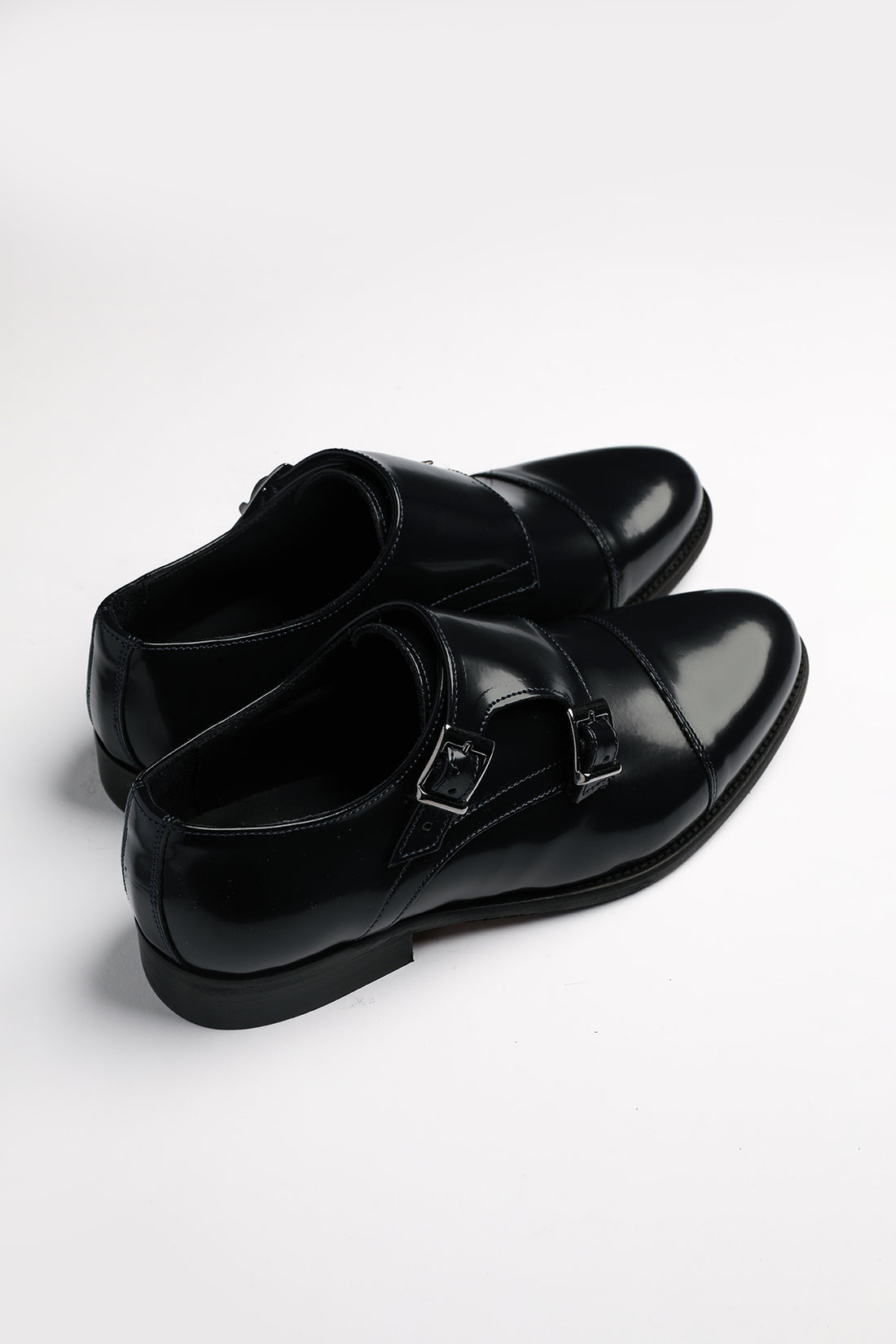 Monk strap doppia fibbia colore blu