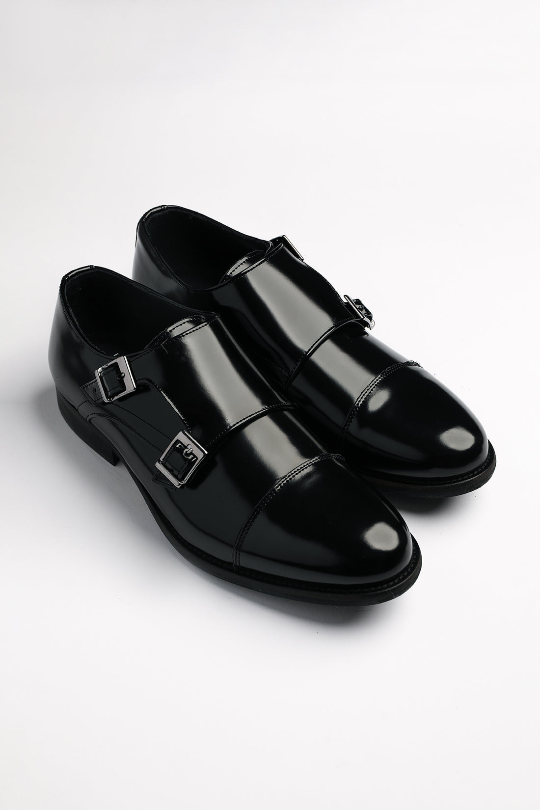 Monk strap doppia fibbia nera