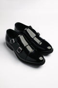 Monk strap doppia fibbia nera