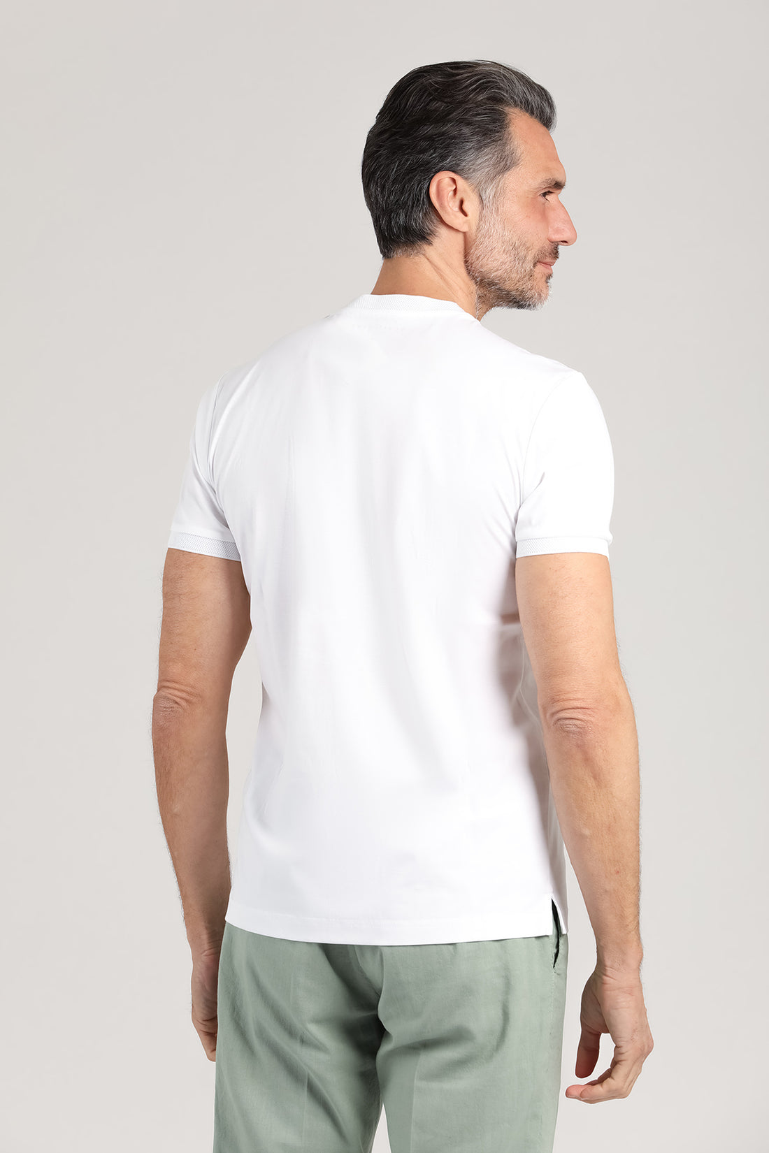 Maglia girocollo a manica corta bianca