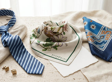 Il ritorno della seta: cravatte e foulard di carattere