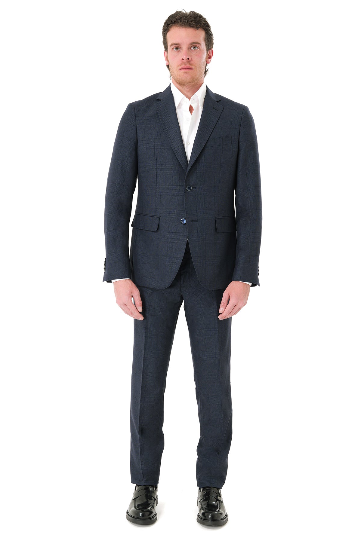 Drop 7 dress with flap pockets and double slit