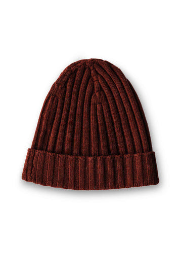 Cappello misto cashmere a costine