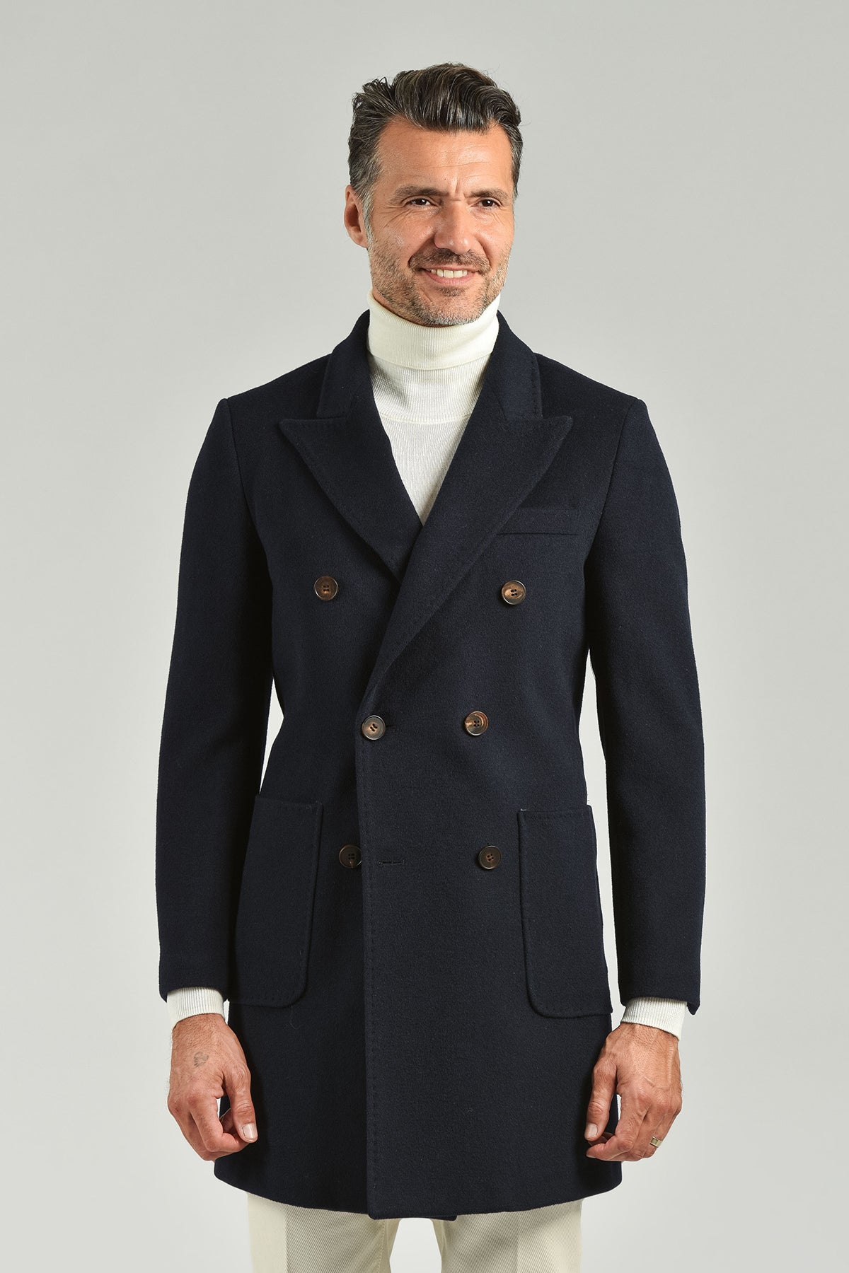 Cappotto doppiopetto pura lana