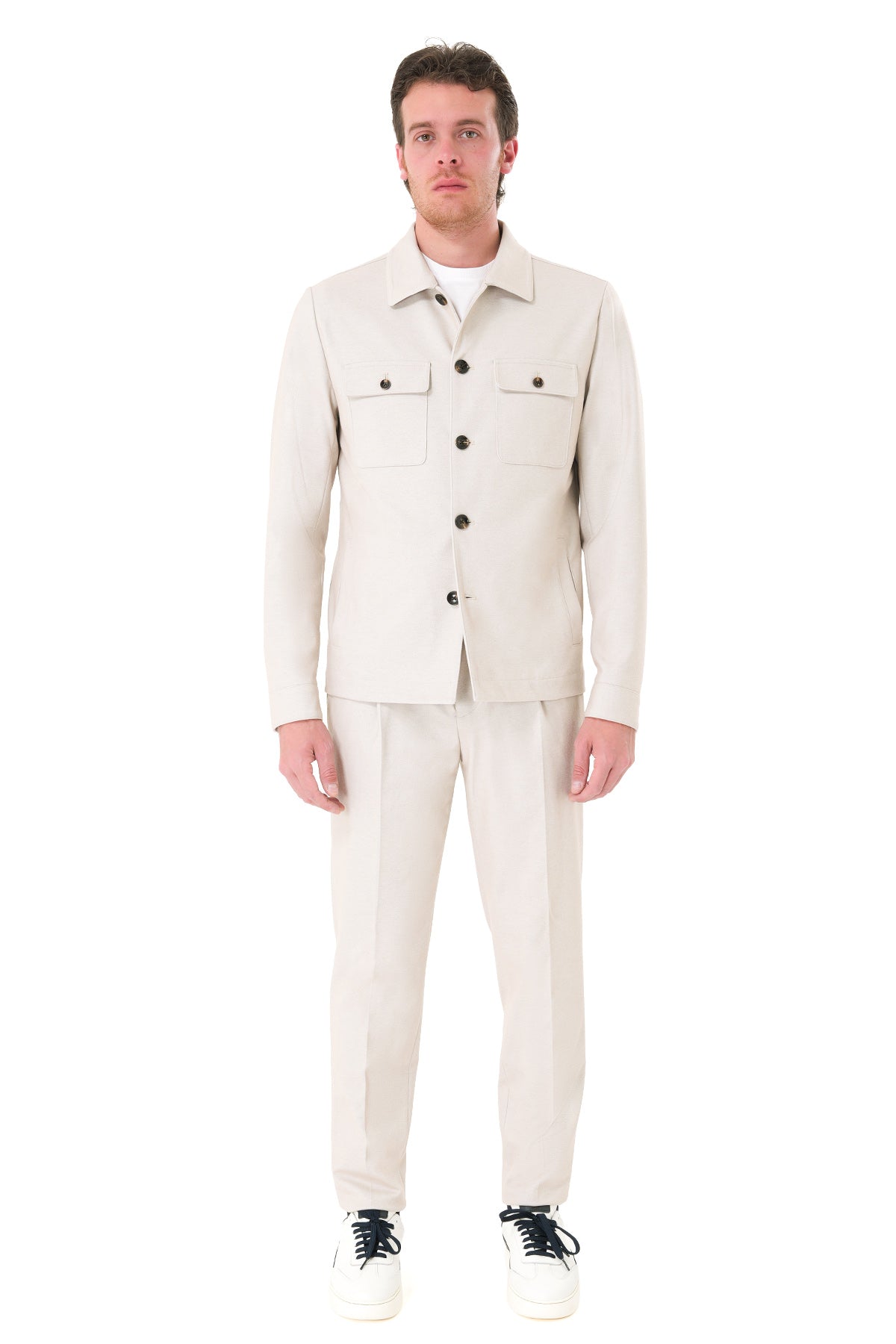 Drop 7 suit in elegant stretch fabric