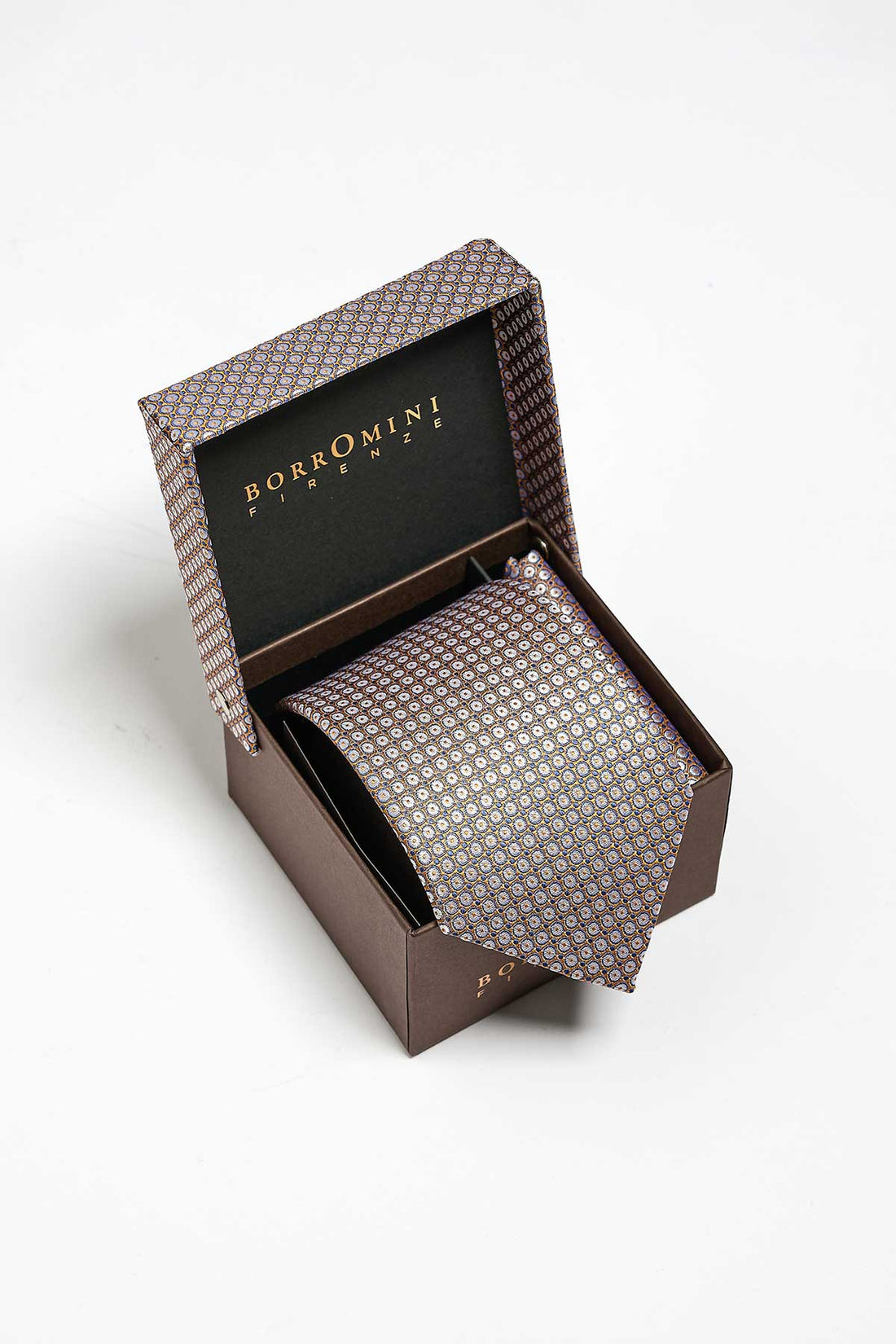 Cravatta da uomo in seta con pochette BOX-40C