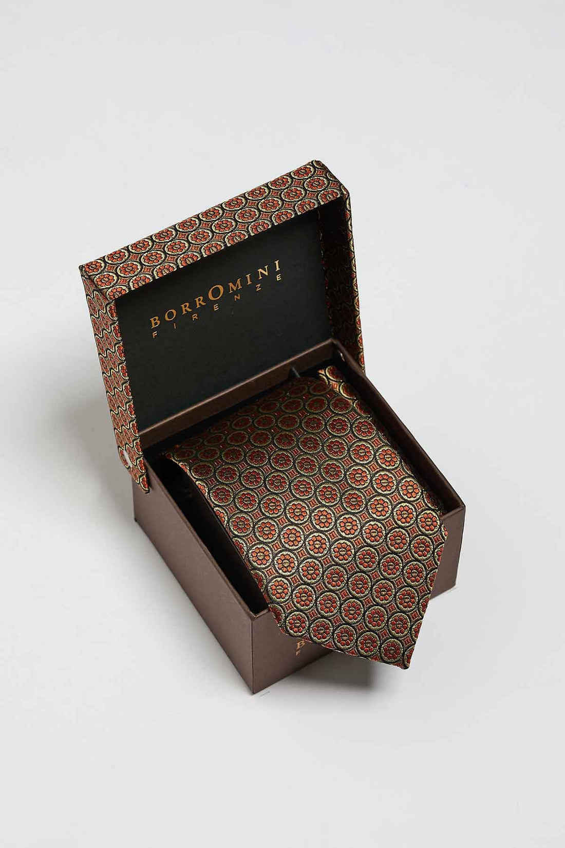 Cravatta da uomo in seta con pochette BOX-43C