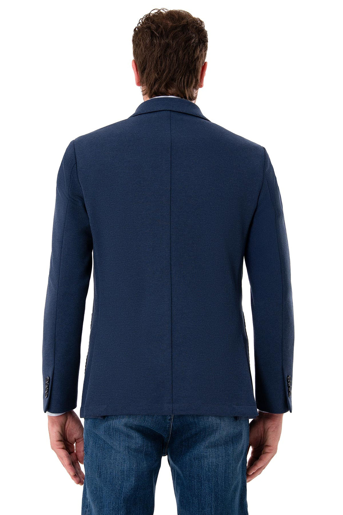 Double-breasted jersey jacket