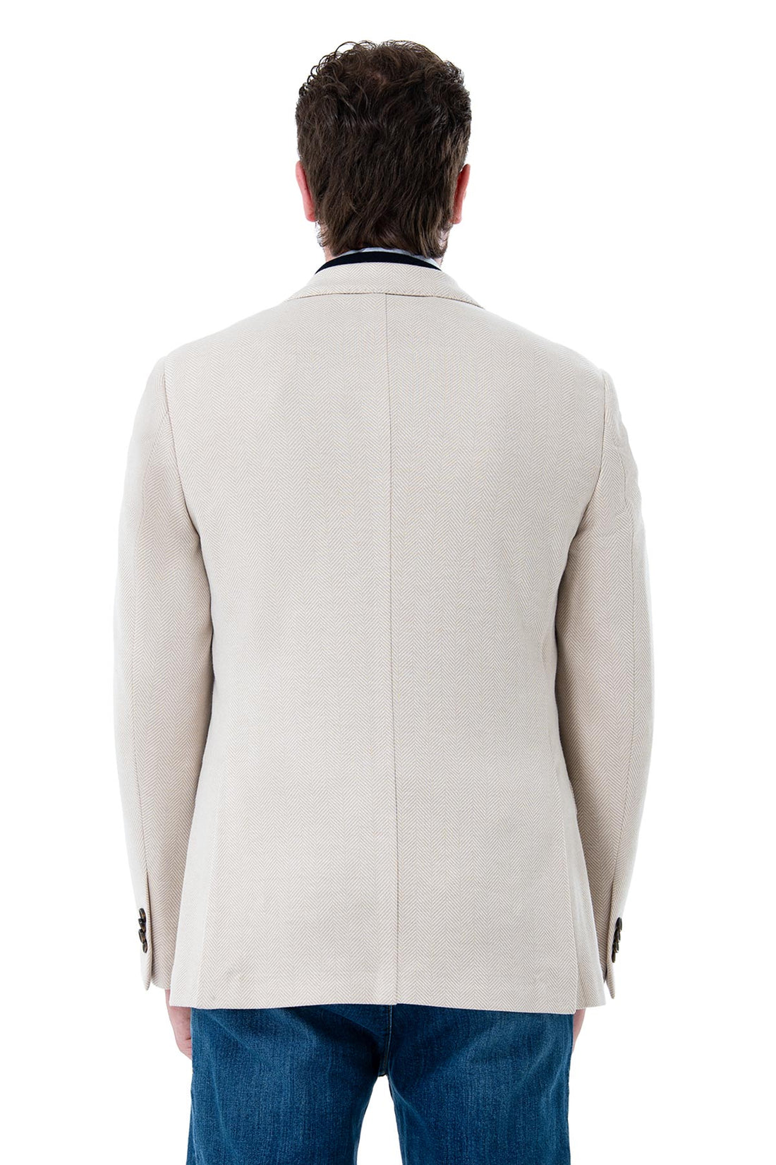 Single-breasted jacket semi-lined in technical fabric