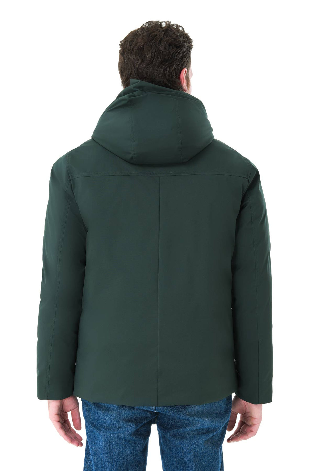 Padded technical jacket with hood