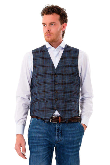 Gilet in tessuto Principe di Galles