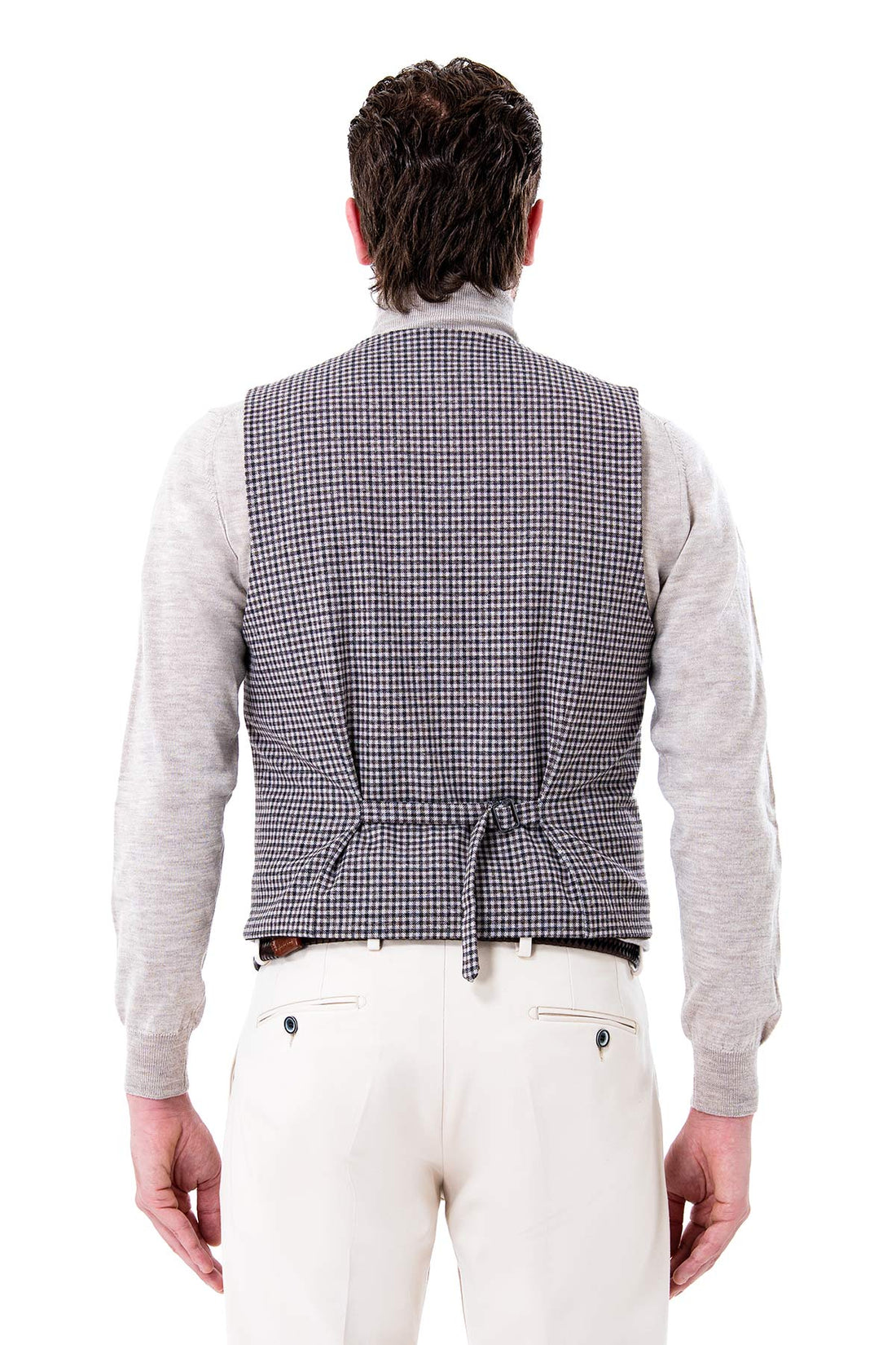 Gilet uomo in microfantasia pied de poule