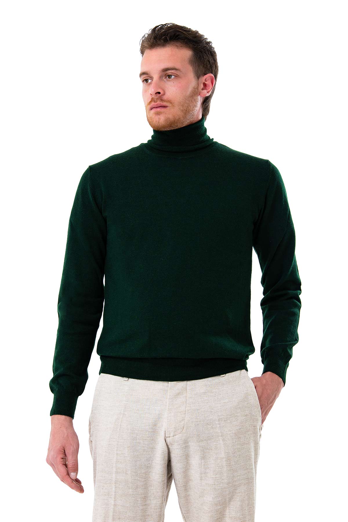 Pure wool turtleneck sweater