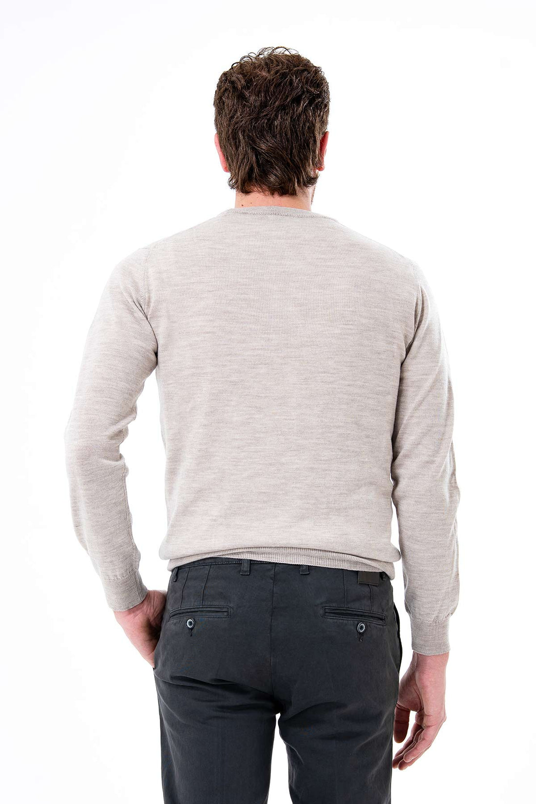 Pure wool crew neck sweater