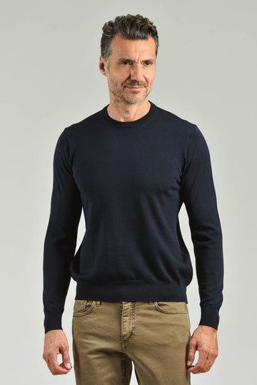 Merino wool crewneck sweater