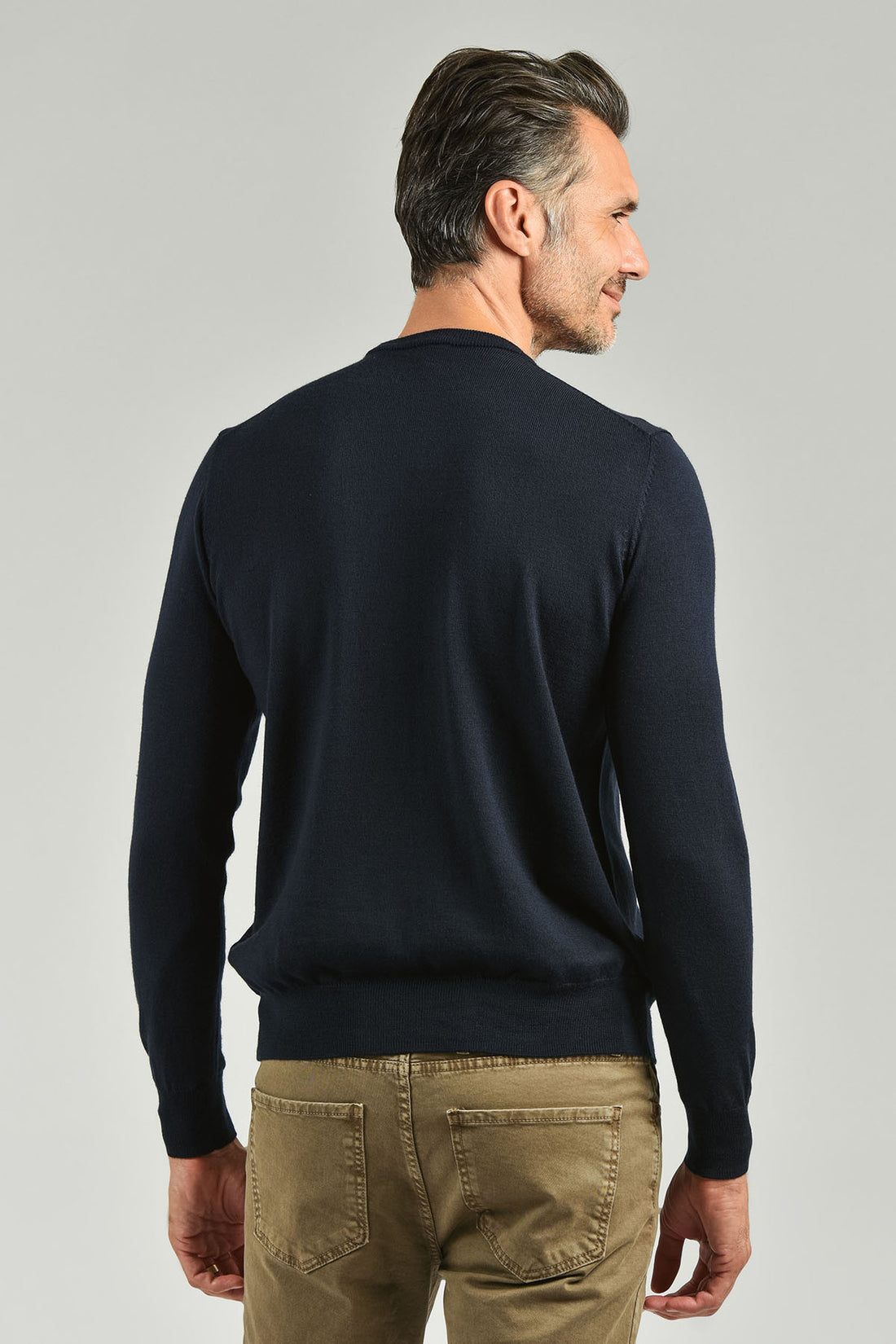 Merino wool crewneck sweater