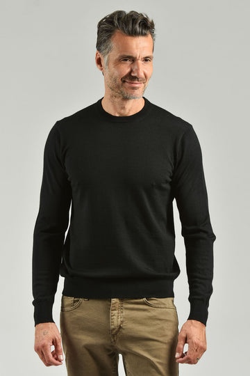 Merino wool crewneck sweater