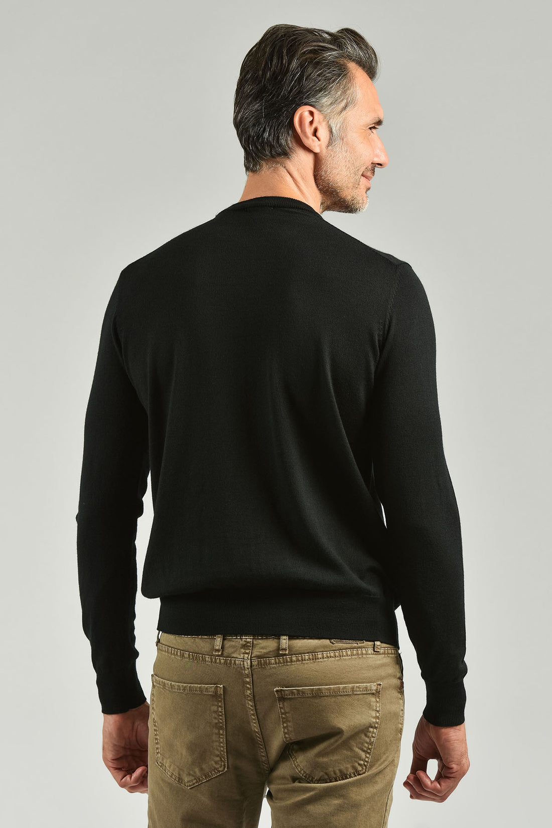 Merino wool crewneck sweater