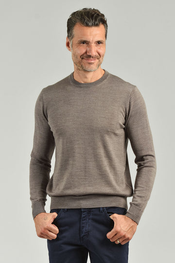 Merino wool crewneck sweater