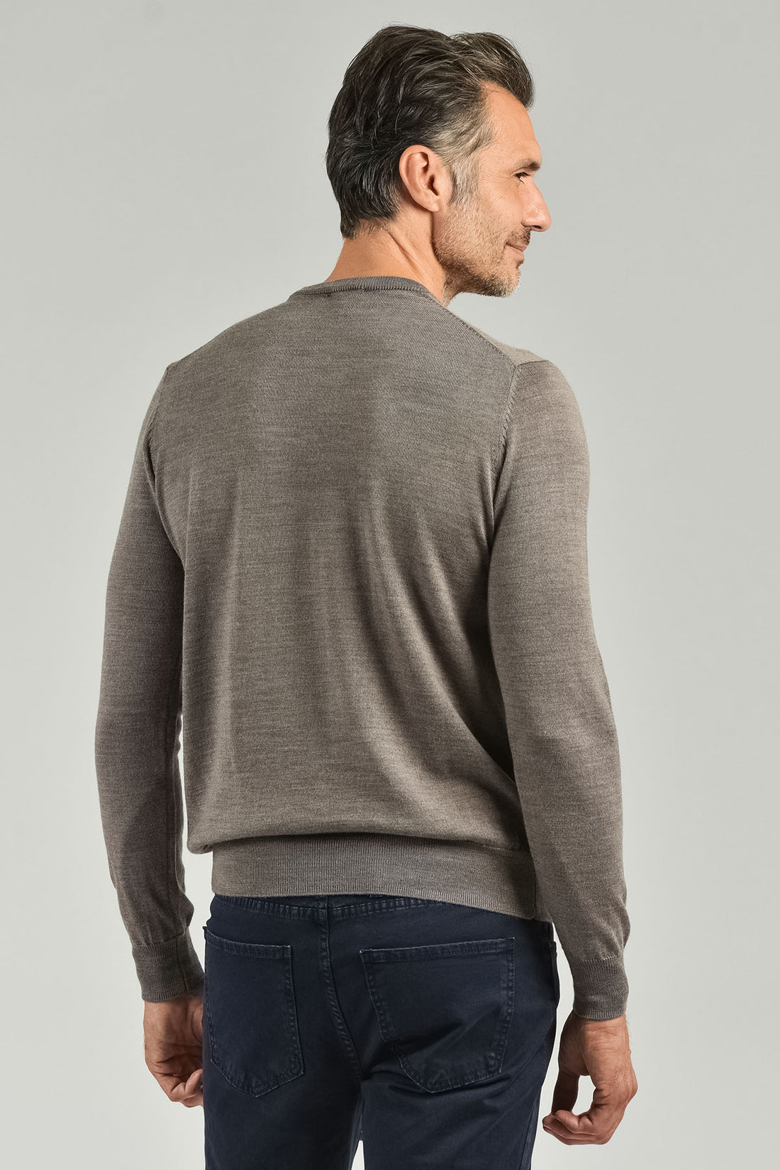 Merino wool crewneck sweater