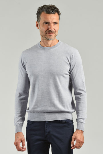 Merino wool crewneck sweater