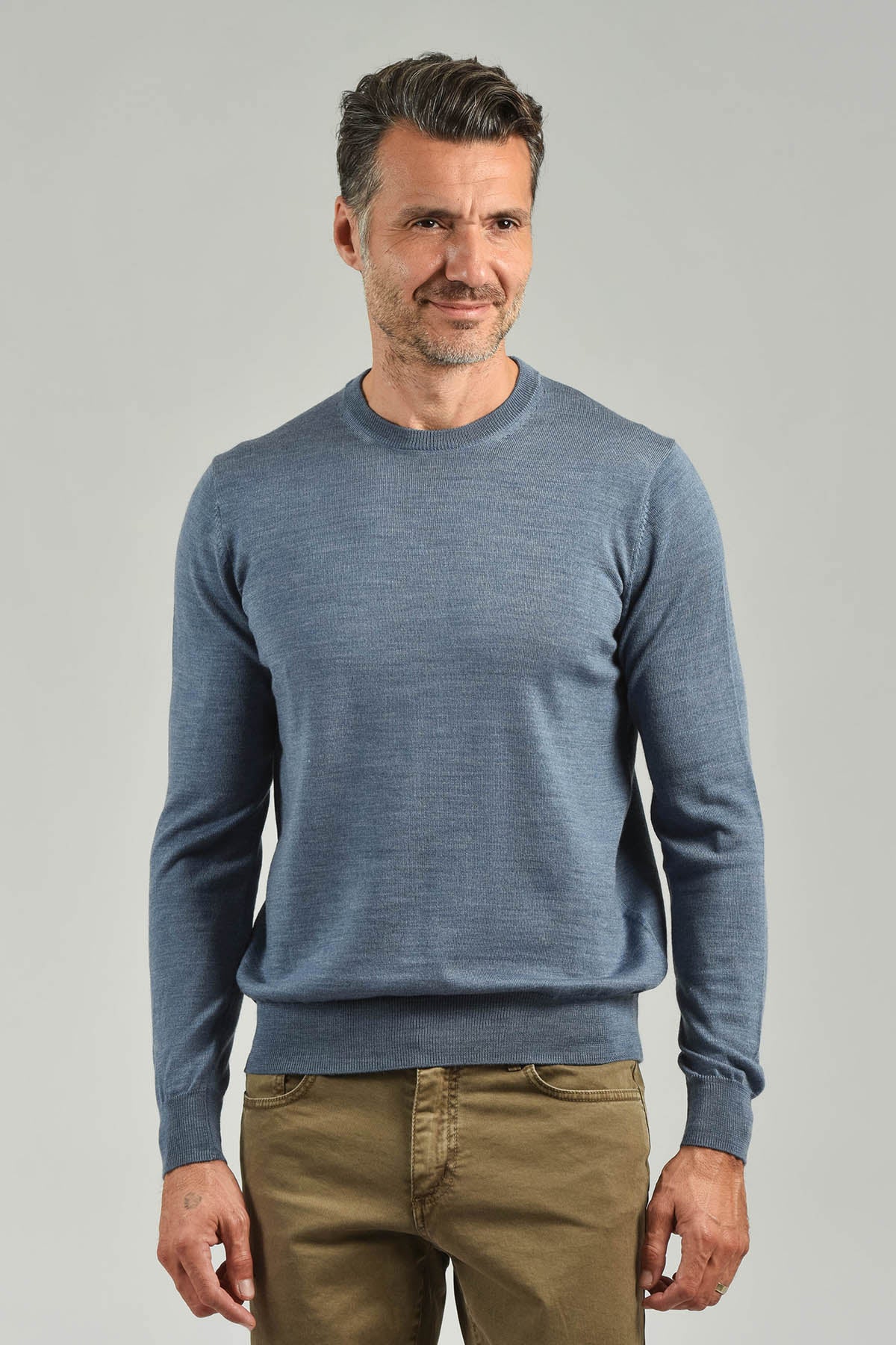 Merino wool crewneck sweater