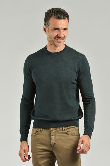 Merino wool crewneck sweater