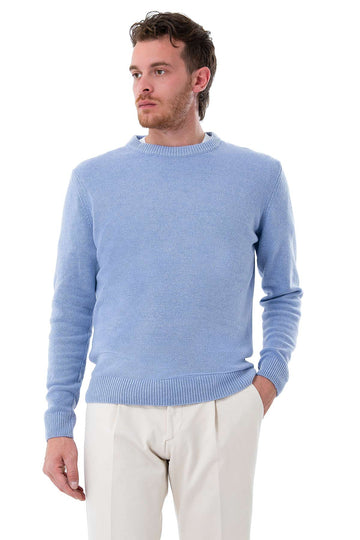 Pure cashmere crew neck sweater